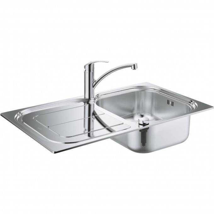 Набор: Мойка из нержавеющей стали K300 45 -S 1.0 и смеситель для кухни GROHE EUROSMART 31565SD0