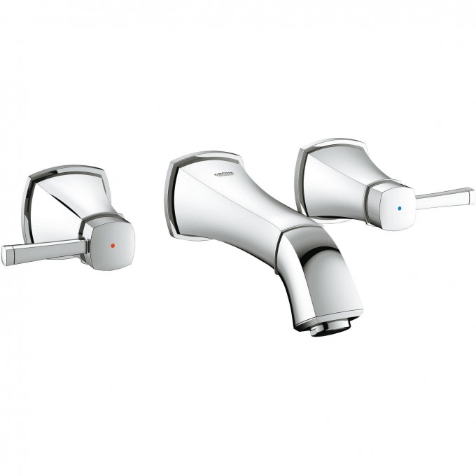 Внешняя часть смесителя для раковины GROHE GRANDERA на 3 отверстия (вынос 177 мм), хром 20414000